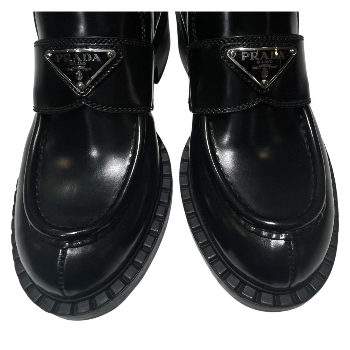 PRADA(プラダ) モノリスローファー1D649M 1D649M ブラック サイズ 36 1