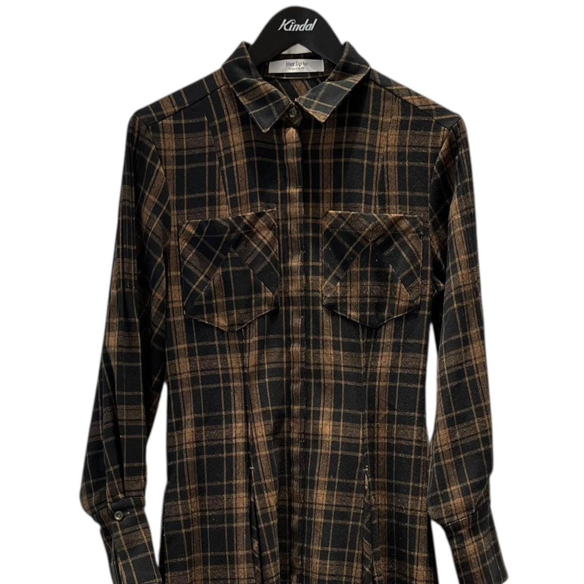 チェックシャツワンピースHLT2009082