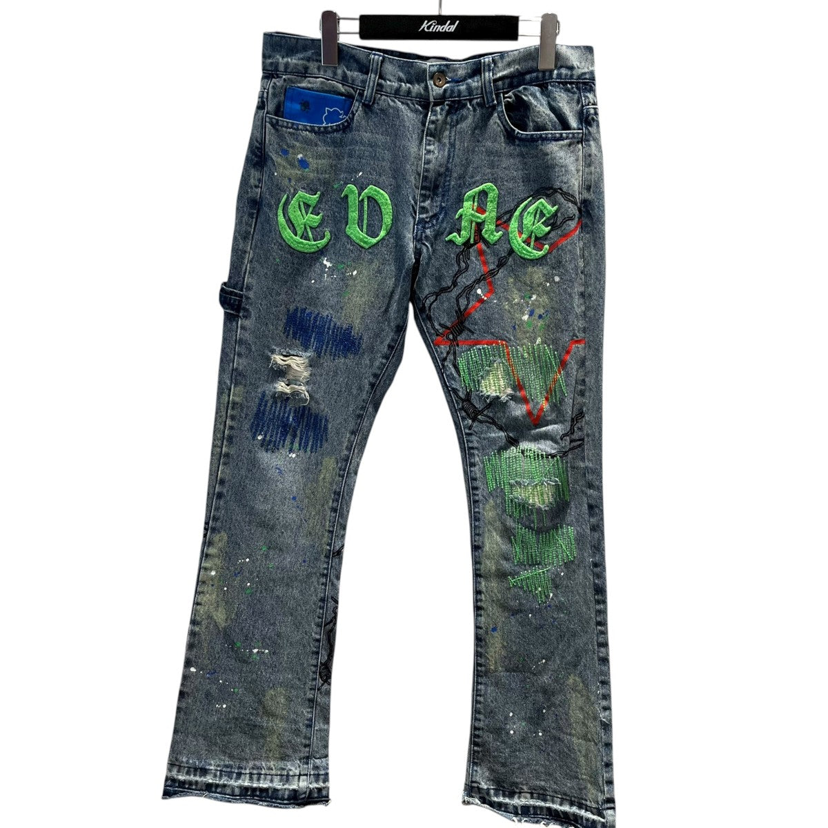 COLLABORATION PAITING DENIM PANTSデニムパンツ