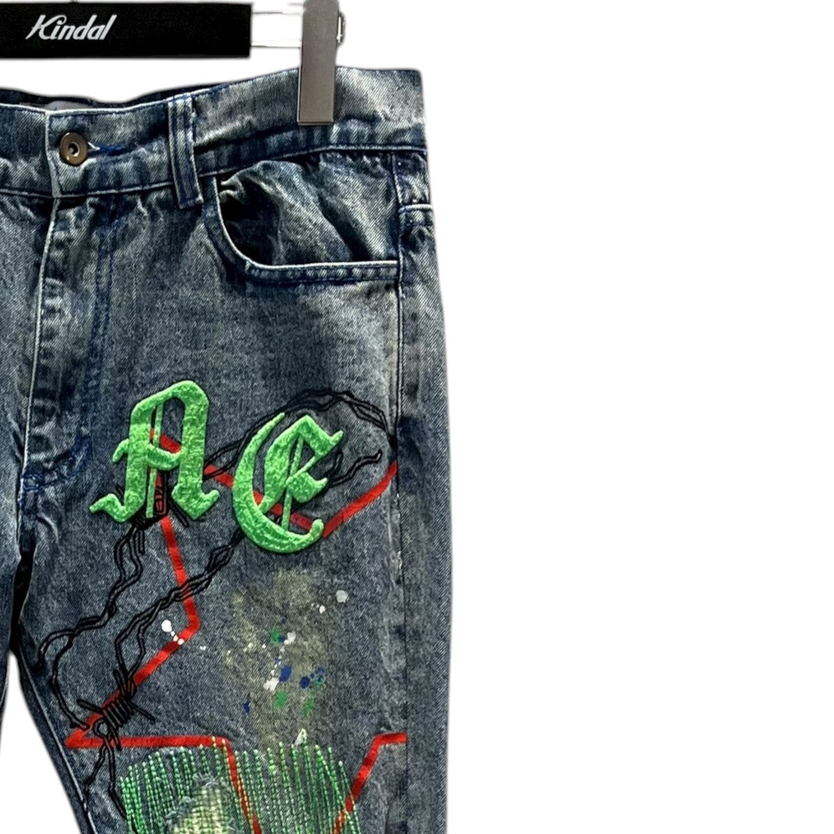 COLLABORATION PAITING DENIM PANTSデニムパンツ