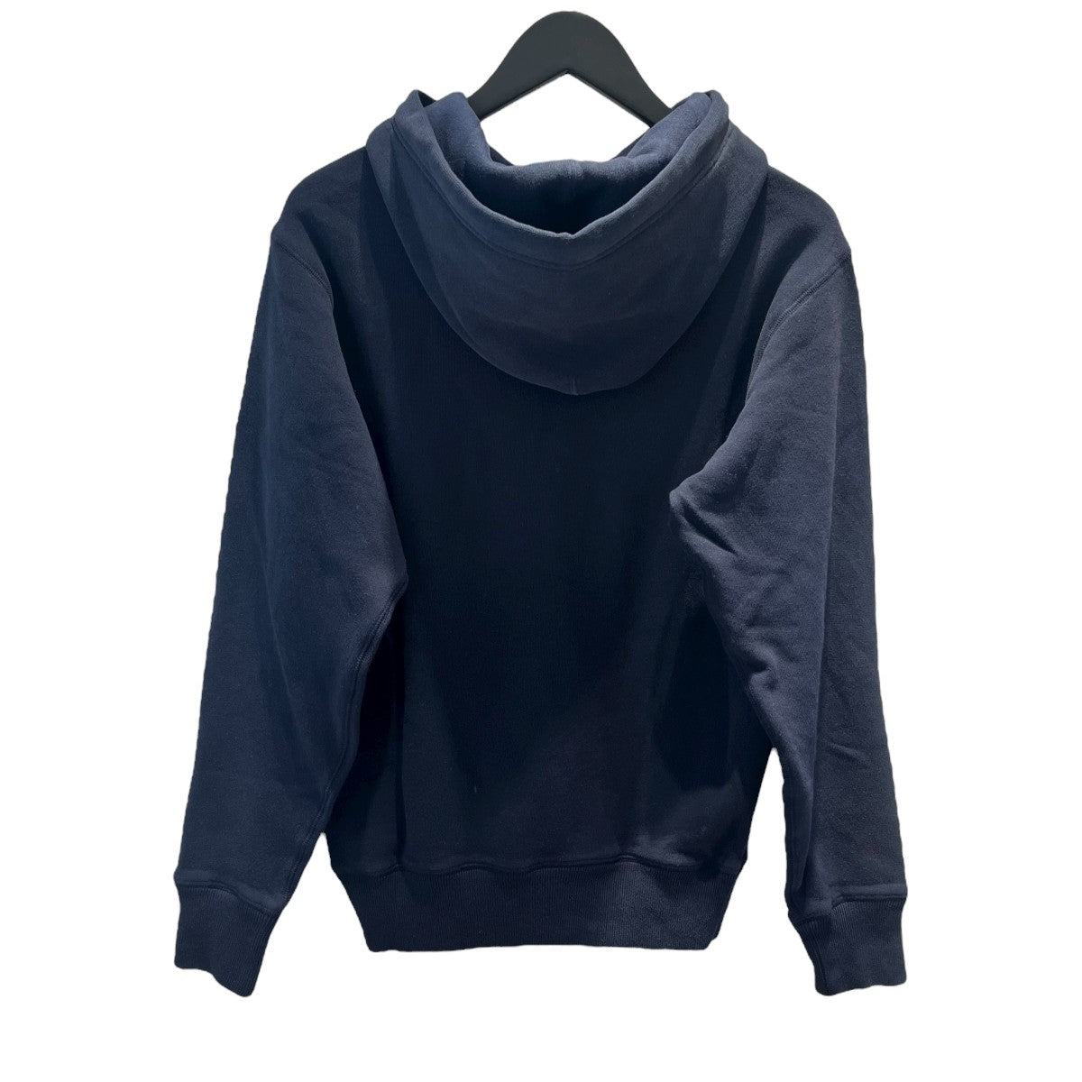 RRL ネイビー フード付きパーカー RRL(ダブルアールエル) ロゴプリントスウェットパーカー ネイビー