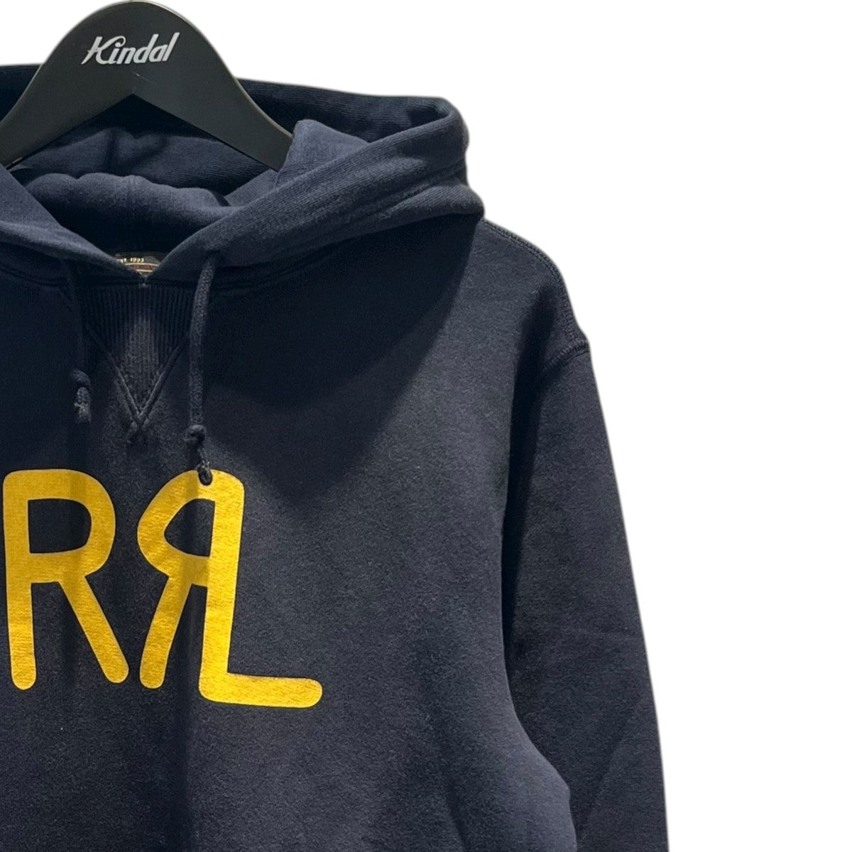 RRL(ダブルアールエル) ロゴプリントスウェットパーカー ネイビー