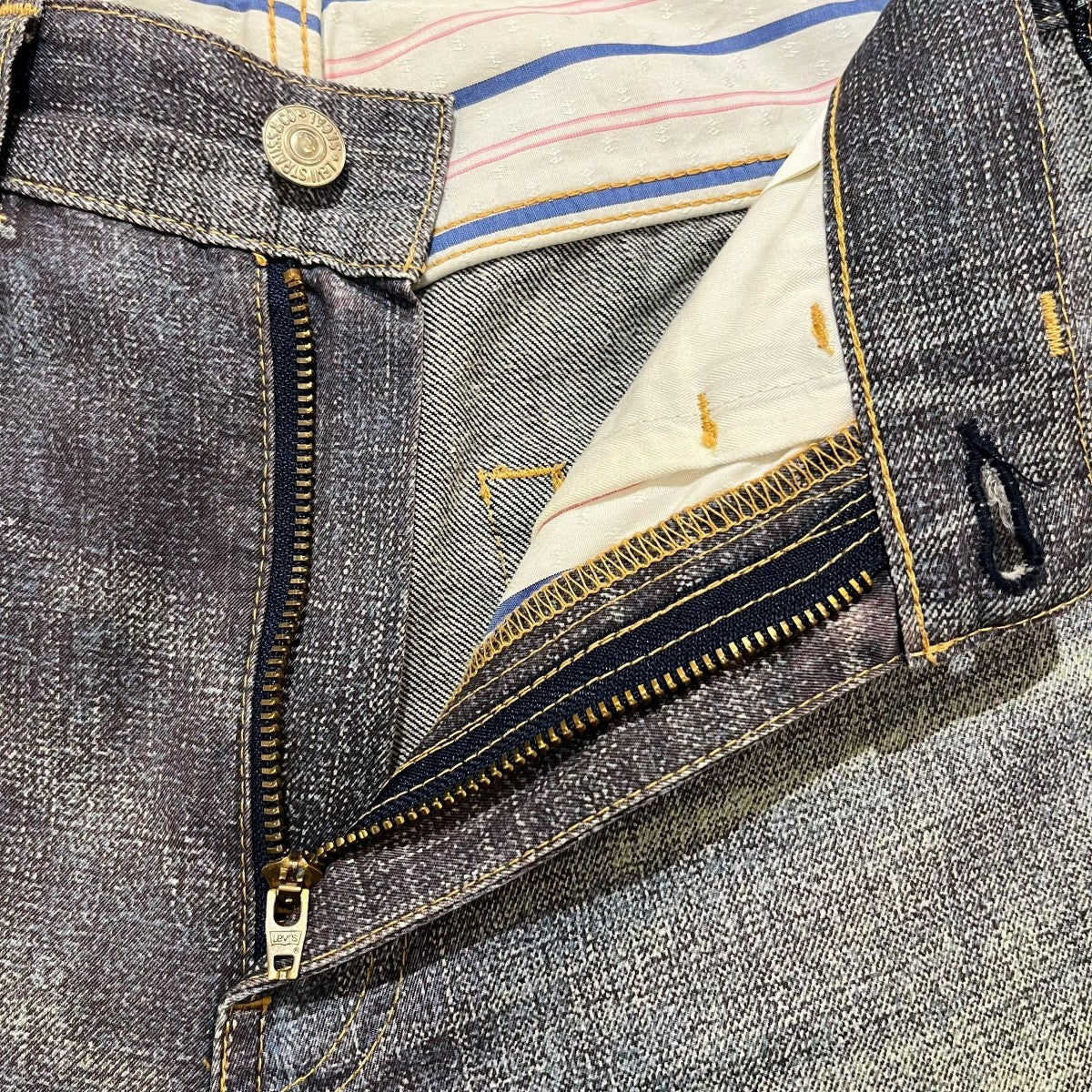 転写デニムパンツWE-P204