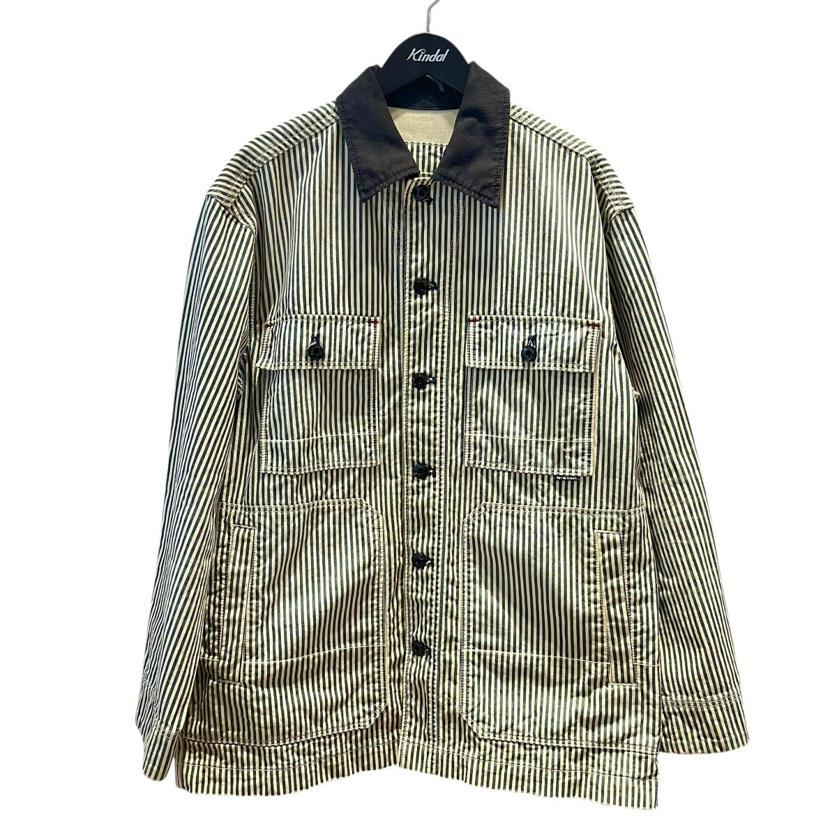 Exclusivesダメージコレクション加工 ストライプカバーオールE Core Jacketカバーオール