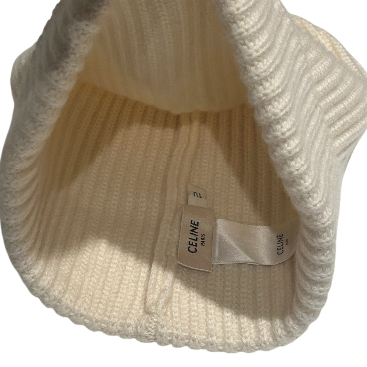 cashmere100％ロゴ刺繍ニットキャップ2AG83207O