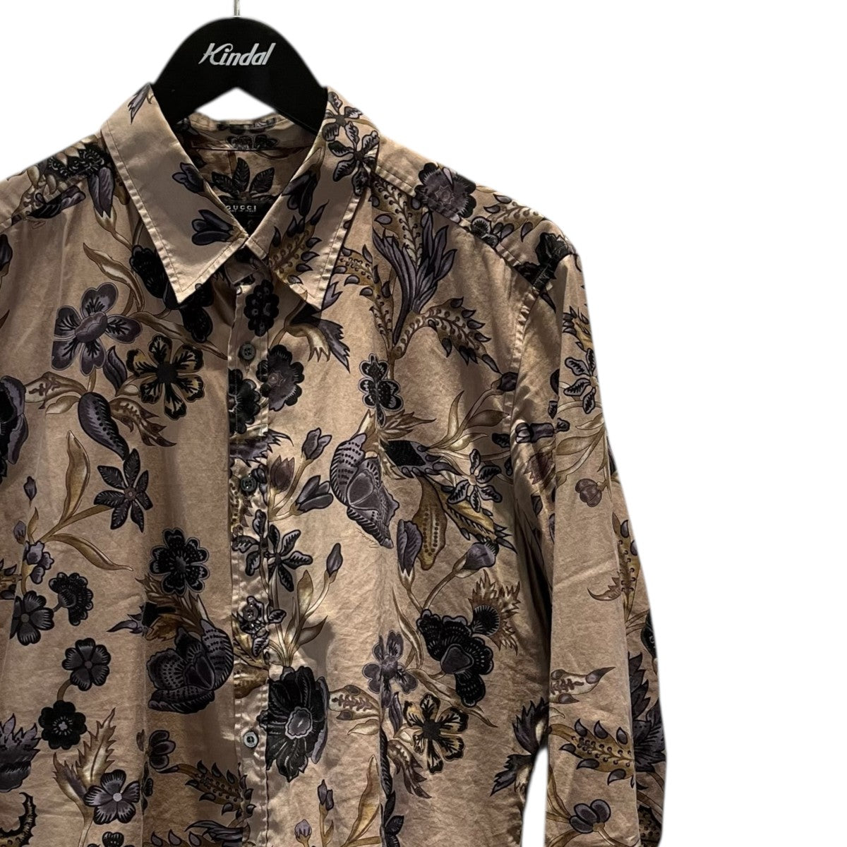 GUCCI メンズ 花柄 長袖シャツ 38/15 GUCCI メンズ 花柄 長袖シャツ 38/15