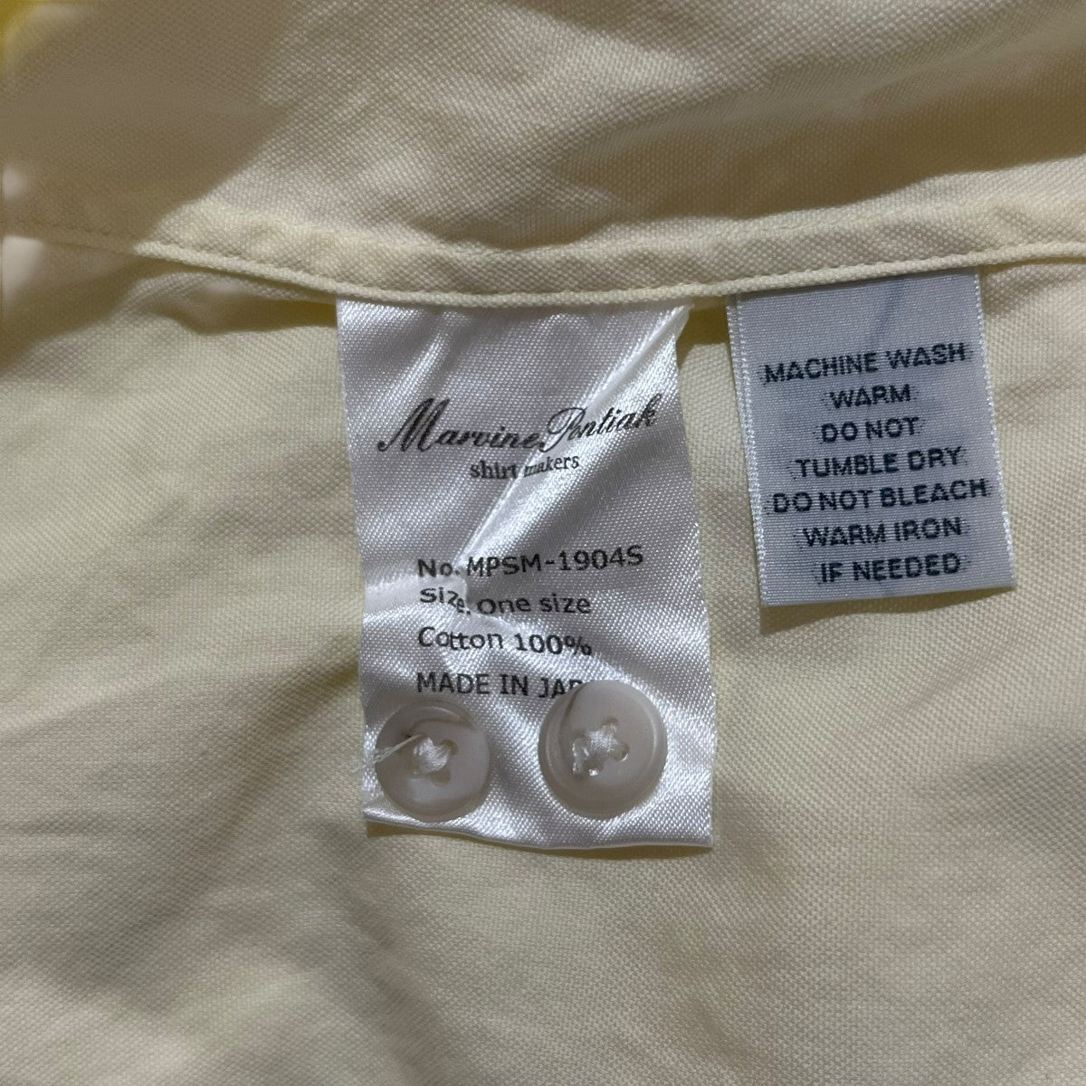Marvine Pontiak shirts makers スキッパーシャツ MPSM-1904S 古着・中古-5枚目のアイテム画像