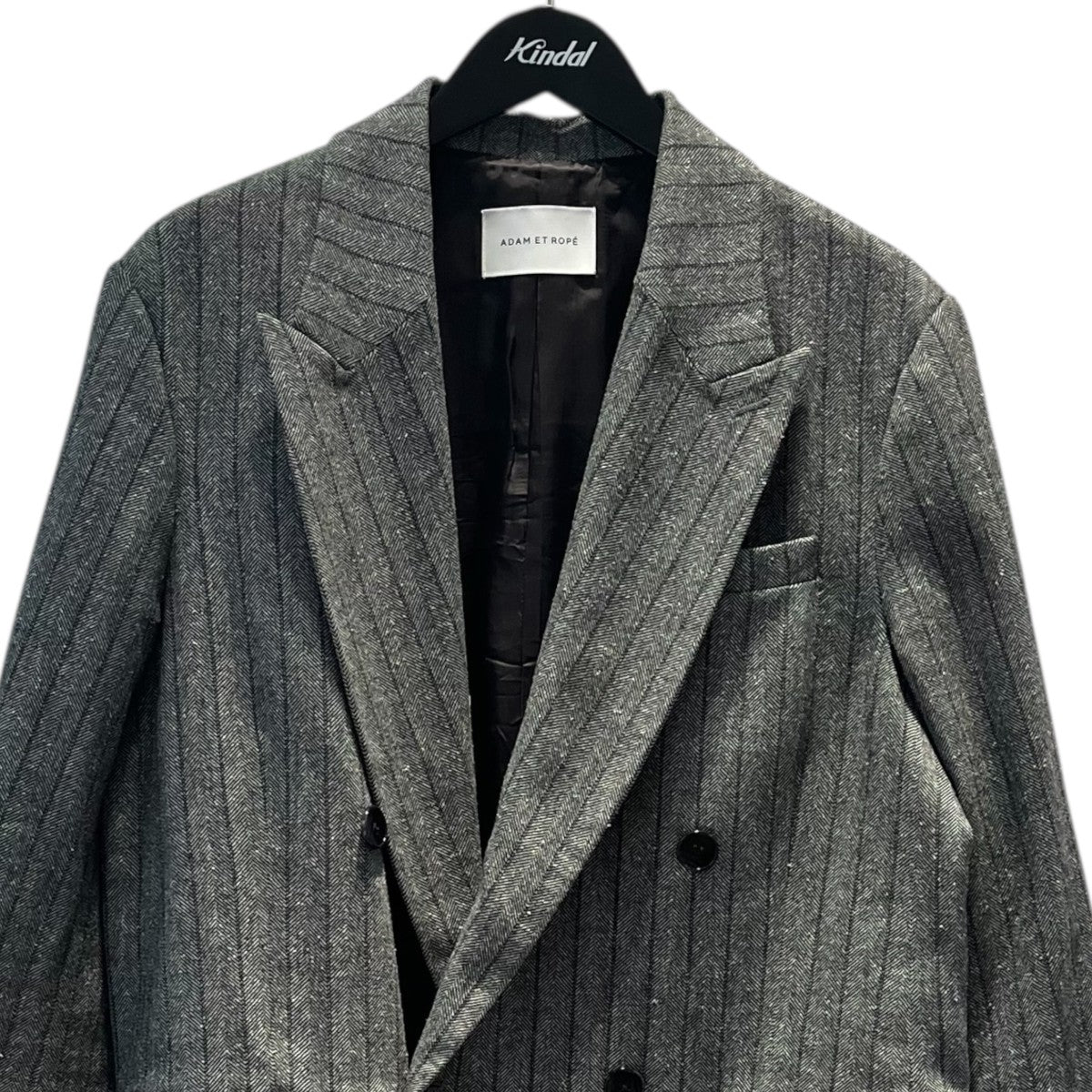 ダブルブレストツイード＆チェックジャケットヘリンボーンダブルジャケットGAV-25030