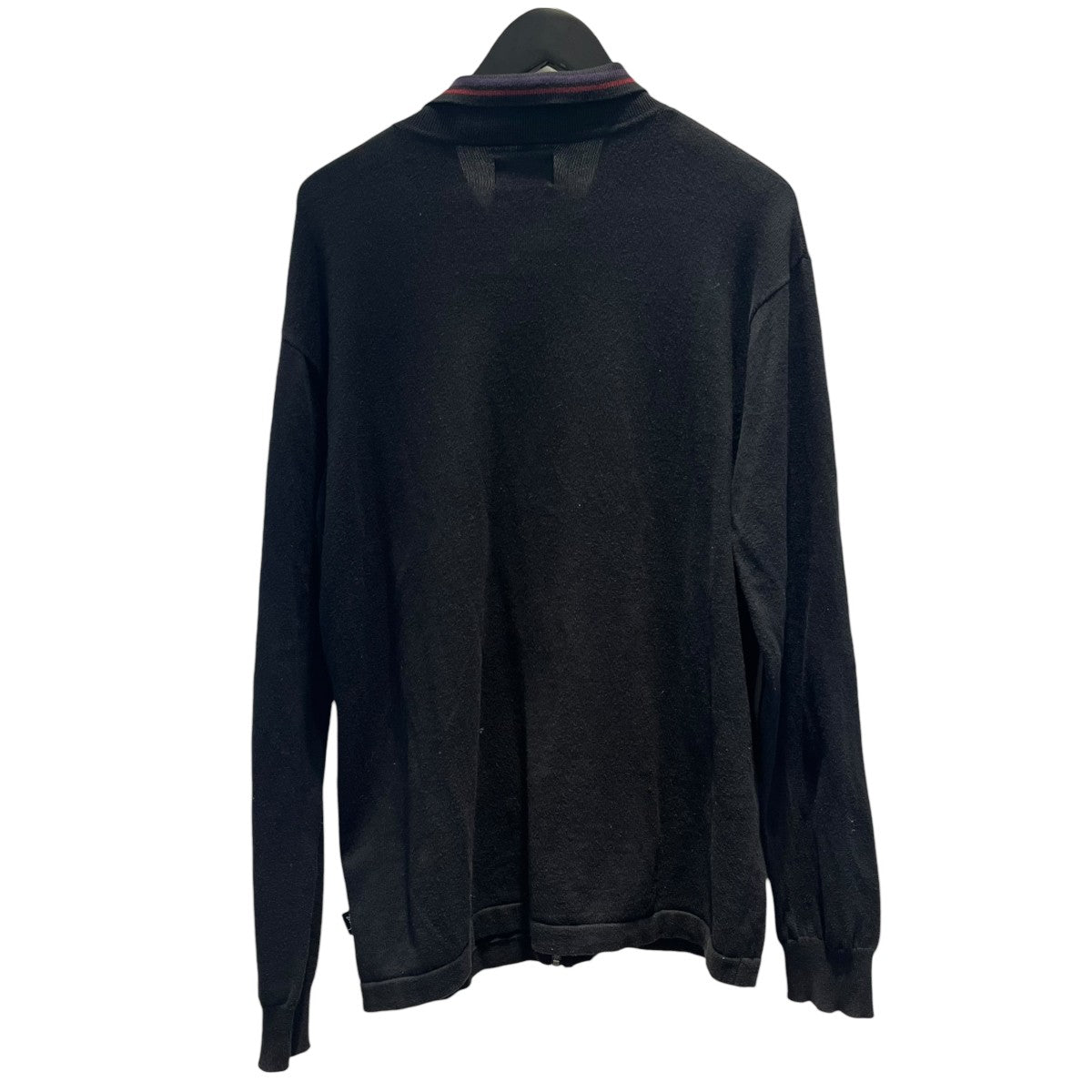 stussy Perry Zip Polo Knitニットカーディガン 古着・中古-2枚目のアイテム画像