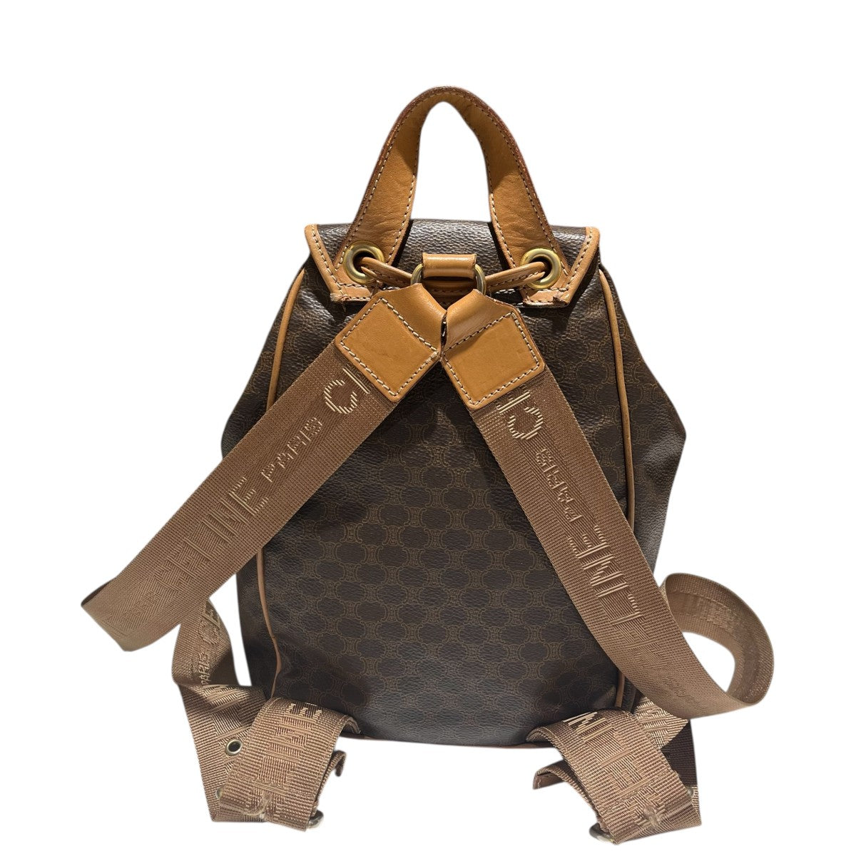 マカダム柄 ロゴストラップバックパック