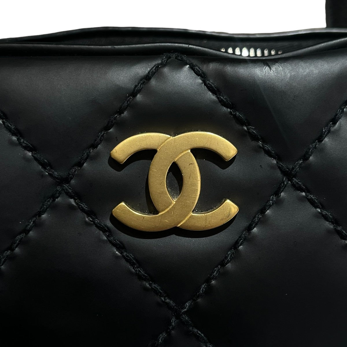 CHANEL(シャネル) ワイルドステッチハンドバッグ 834**** ブラック