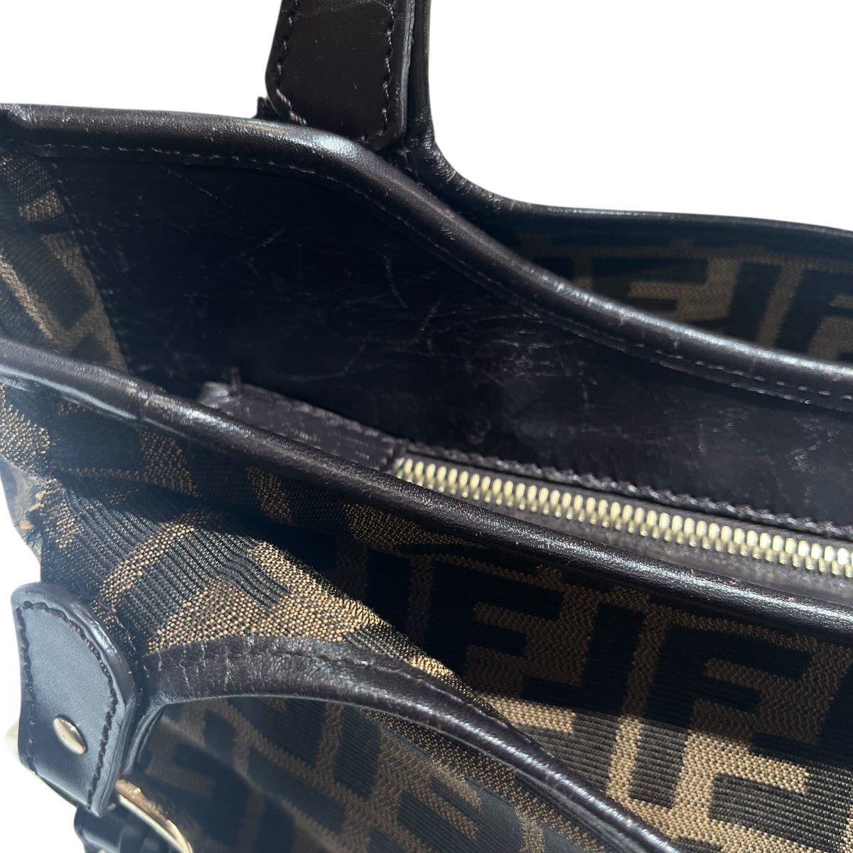 FENDI(フェンディ) ズッカ柄ハンドバッグ8BH156 8BH156 - ブラウン