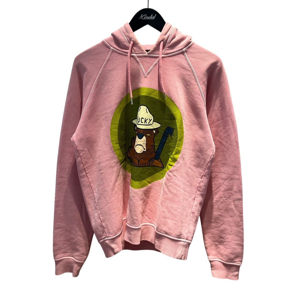DSQUARED2 プリント柄 ウォッシュ加工フーディーS74GU0248 古着・中古-1枚目のアイテム画像