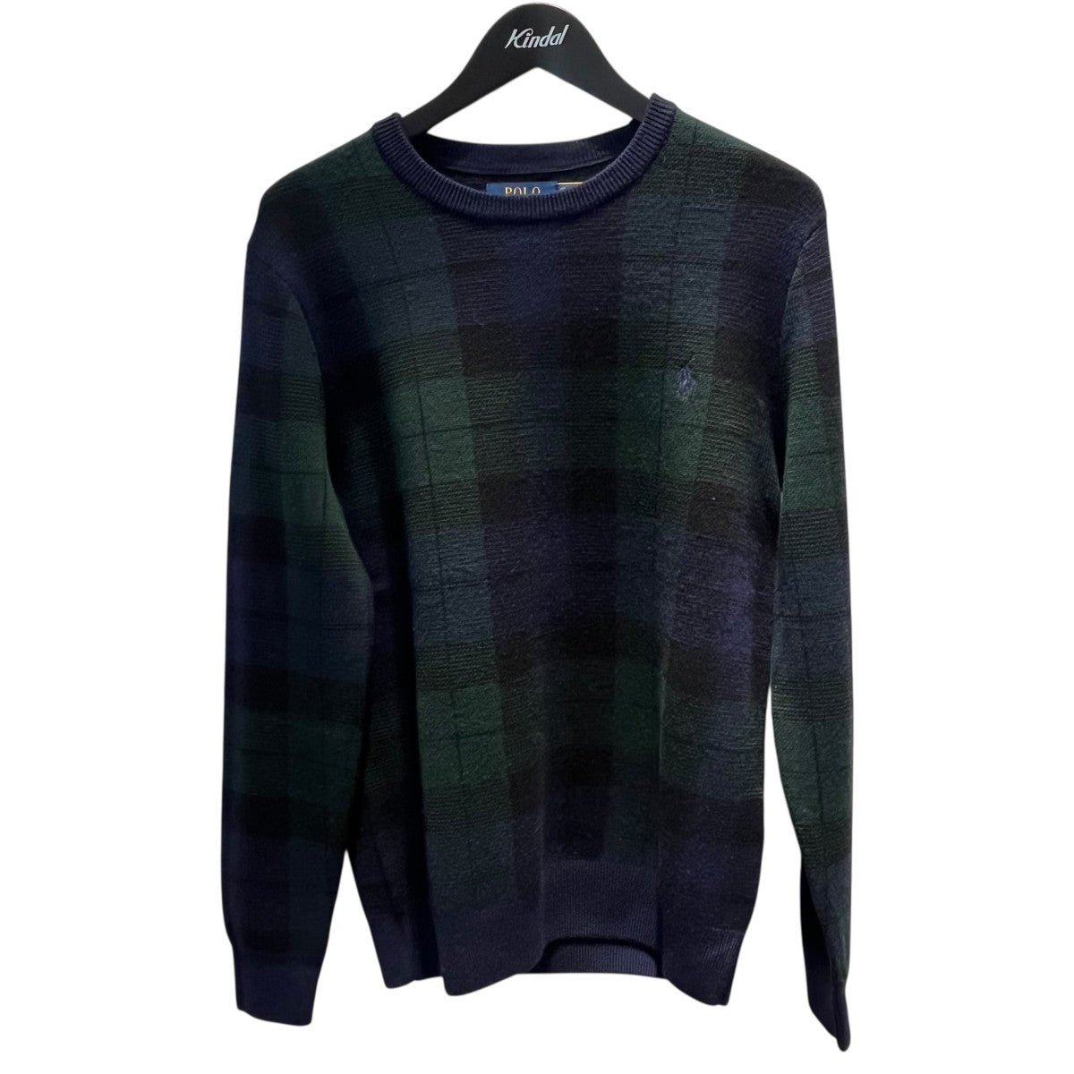 POLO RALPH LAUREN ブラックウォッチ ワンポイントセーター710959573001 古着・中古-1枚目のアイテム画像