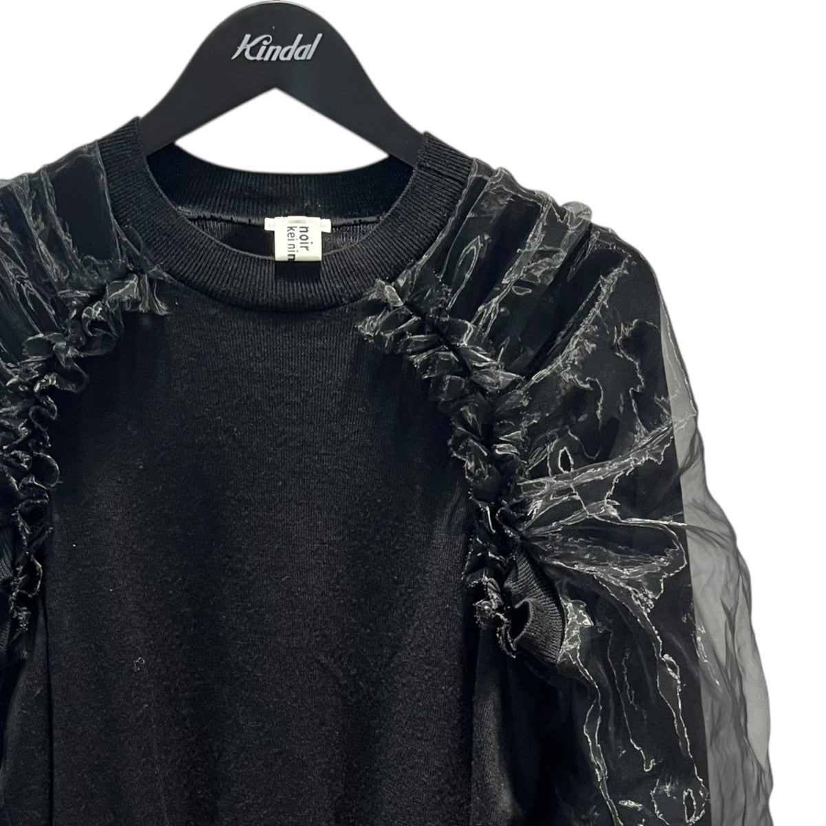 noir kei ninomiya 24SSチュールスリーブセーター3M-N001 古着・中古-3枚目のアイテム画像