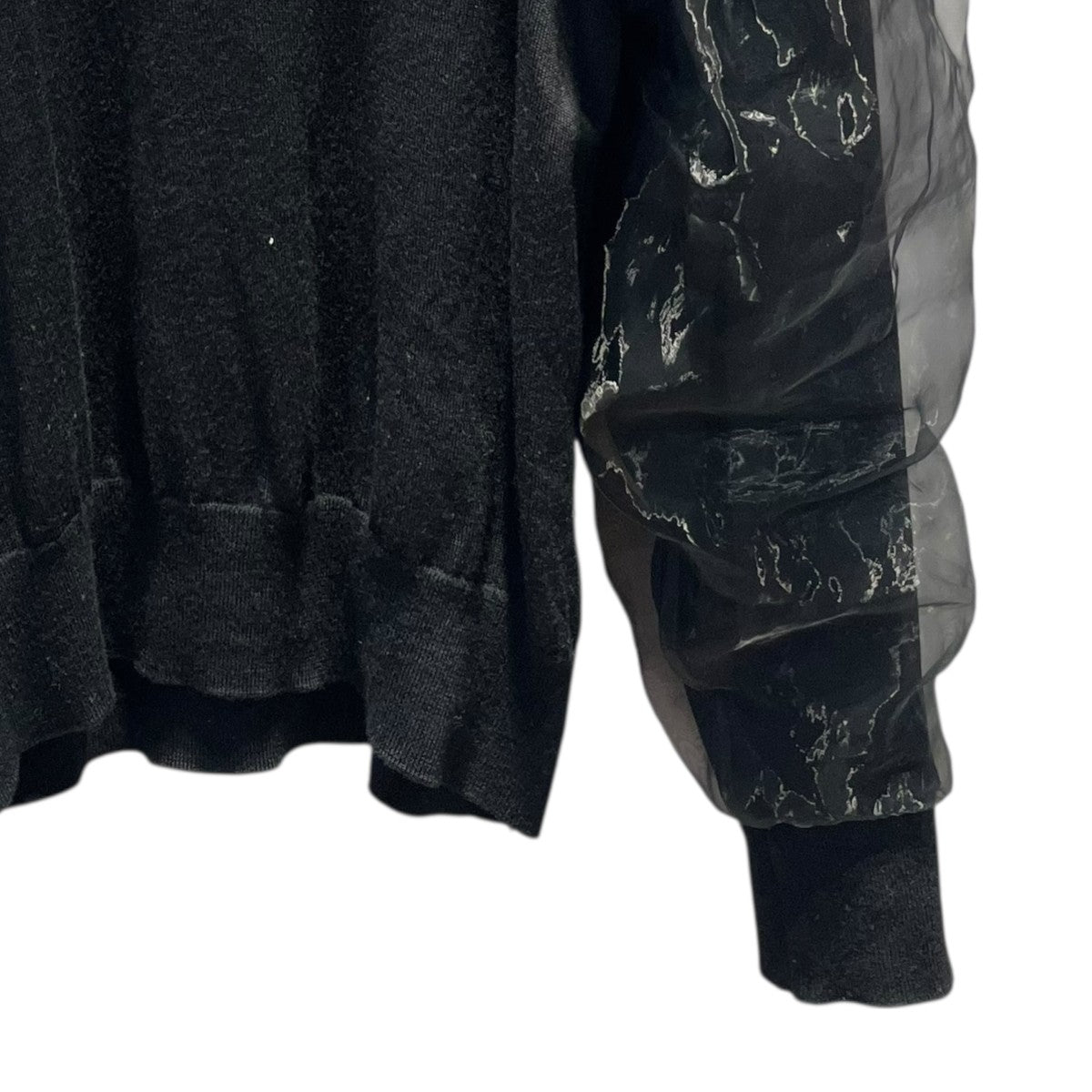 noir kei ninomiya 24SSチュールスリーブセーター3M-N001 古着・中古-4枚目のアイテム画像