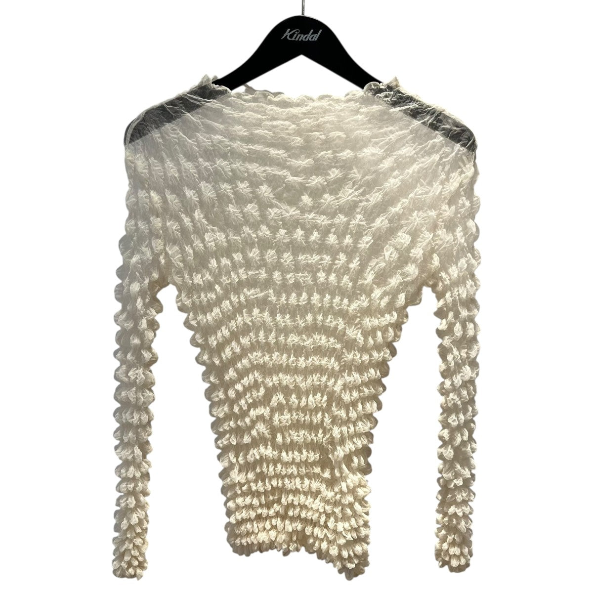 AMERI 2PIECES SHEER POPCORN TOPロングスリーブカットソー01320490130 古着・中古-1枚目のアイテム画像