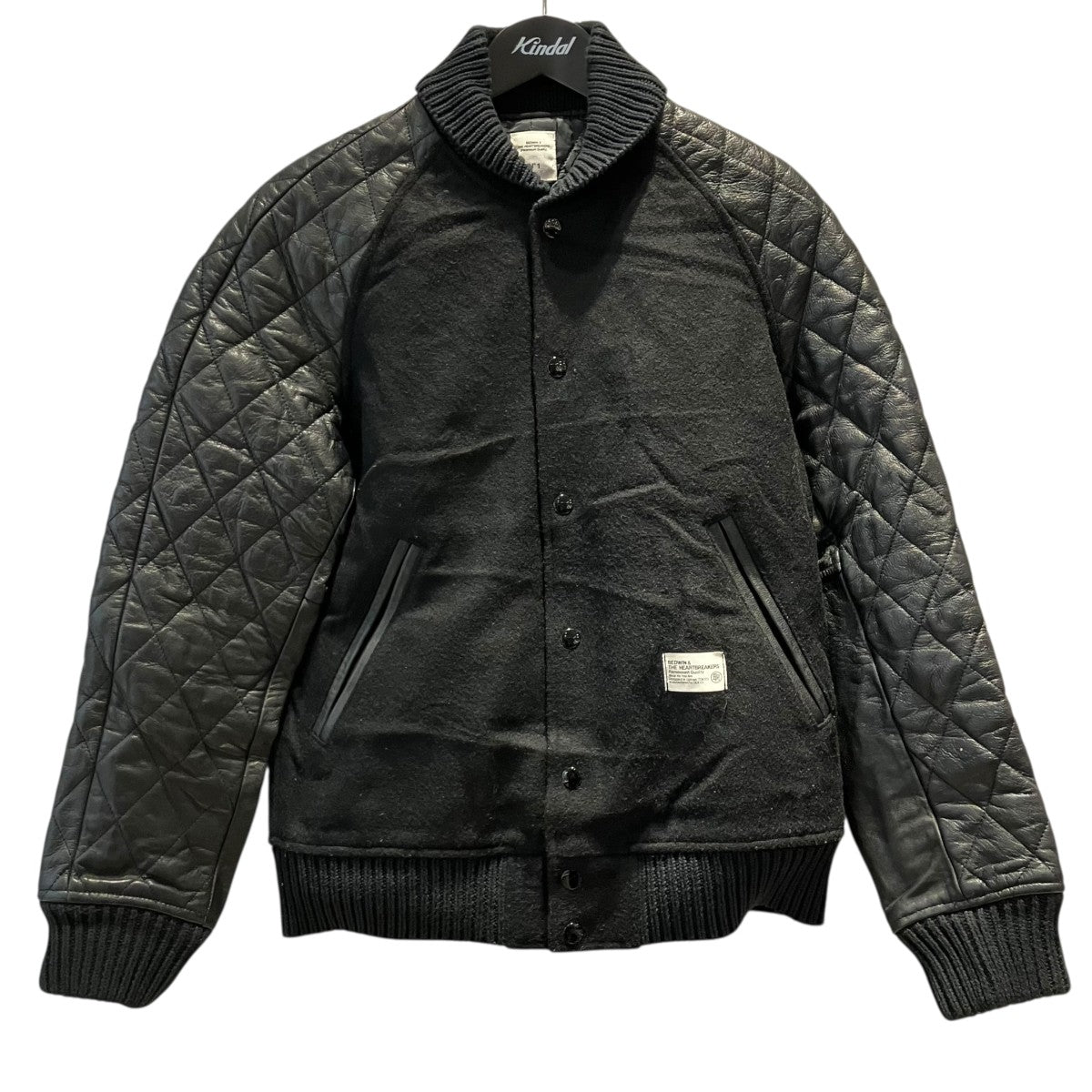 BEDWIN(ベドウィン) 12AW袖キルティングレザースタジャン ブラック