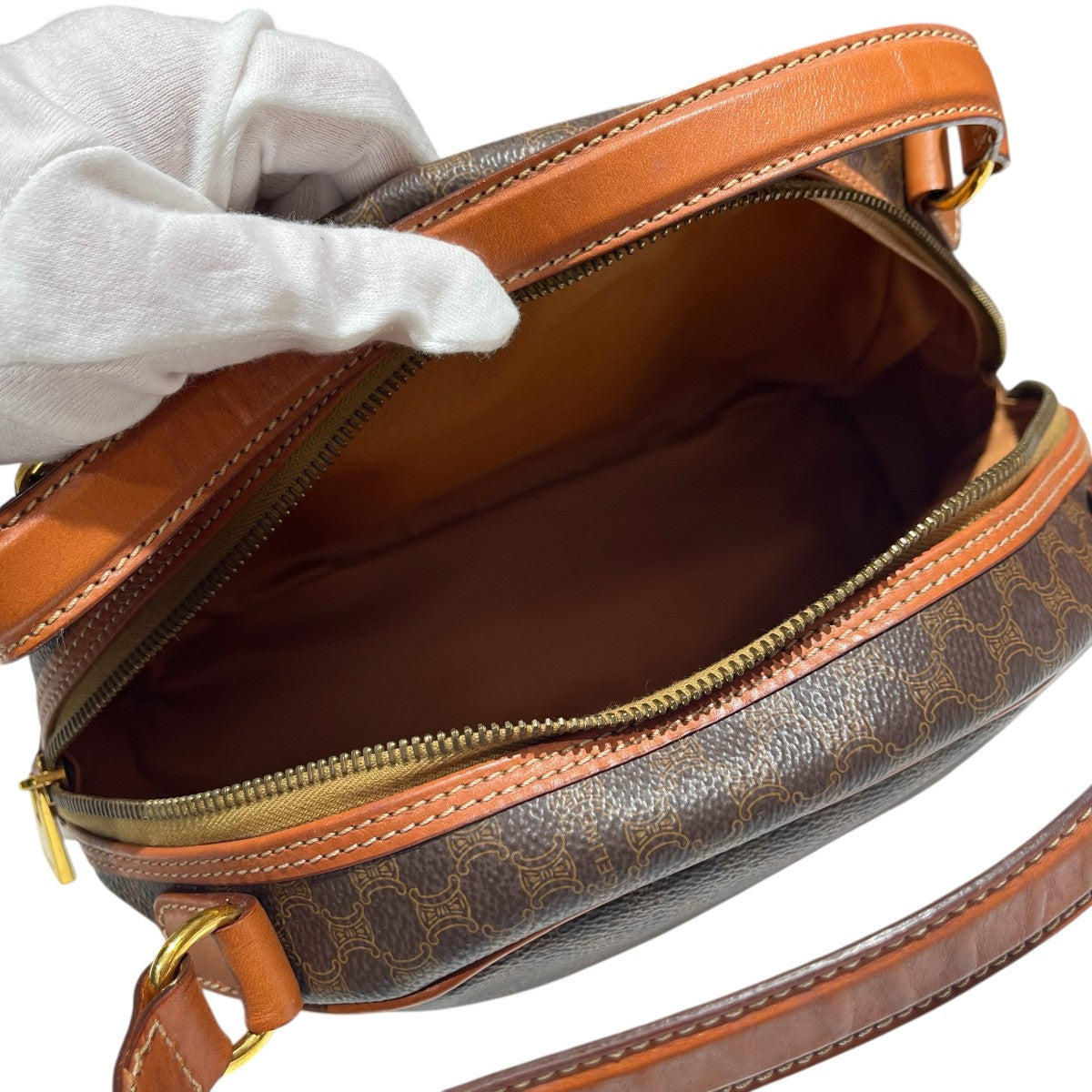 CELINE マカダム柄ハンドバッグDM95 古着・中古-6枚目のアイテム画像
