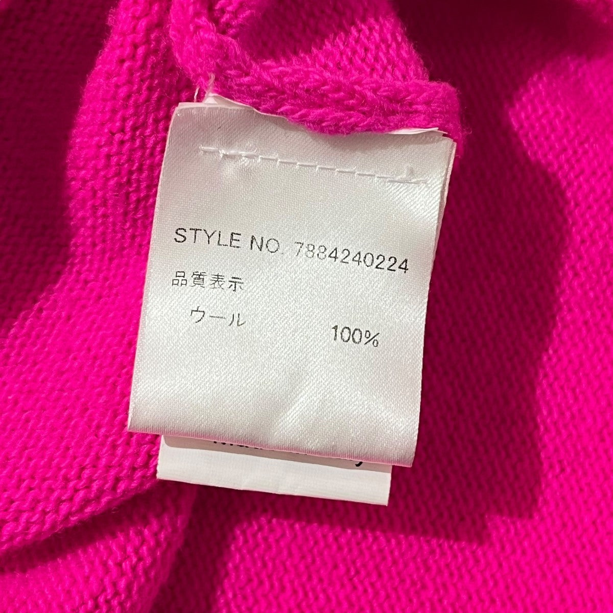 MARINA YEE KITTEN V-NECK KNIT JUMPERセーターFW24-0099-285 FUCHSIA 古着・中古-5枚目のアイテム画像