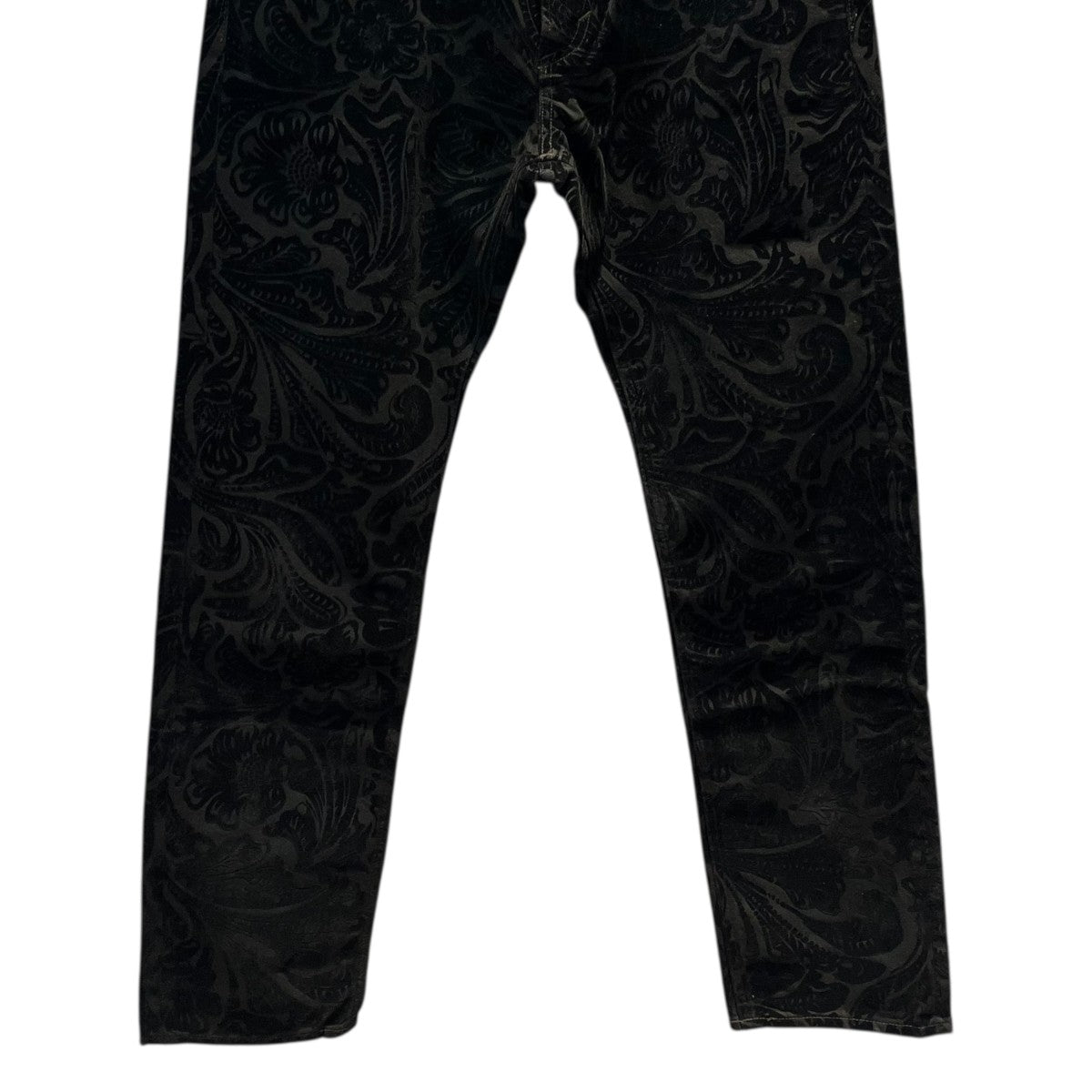 RRL Black Floral 12oz Flocked Denim デニムパンツ 782943823001 古着・中古-4枚目のアイテム画像