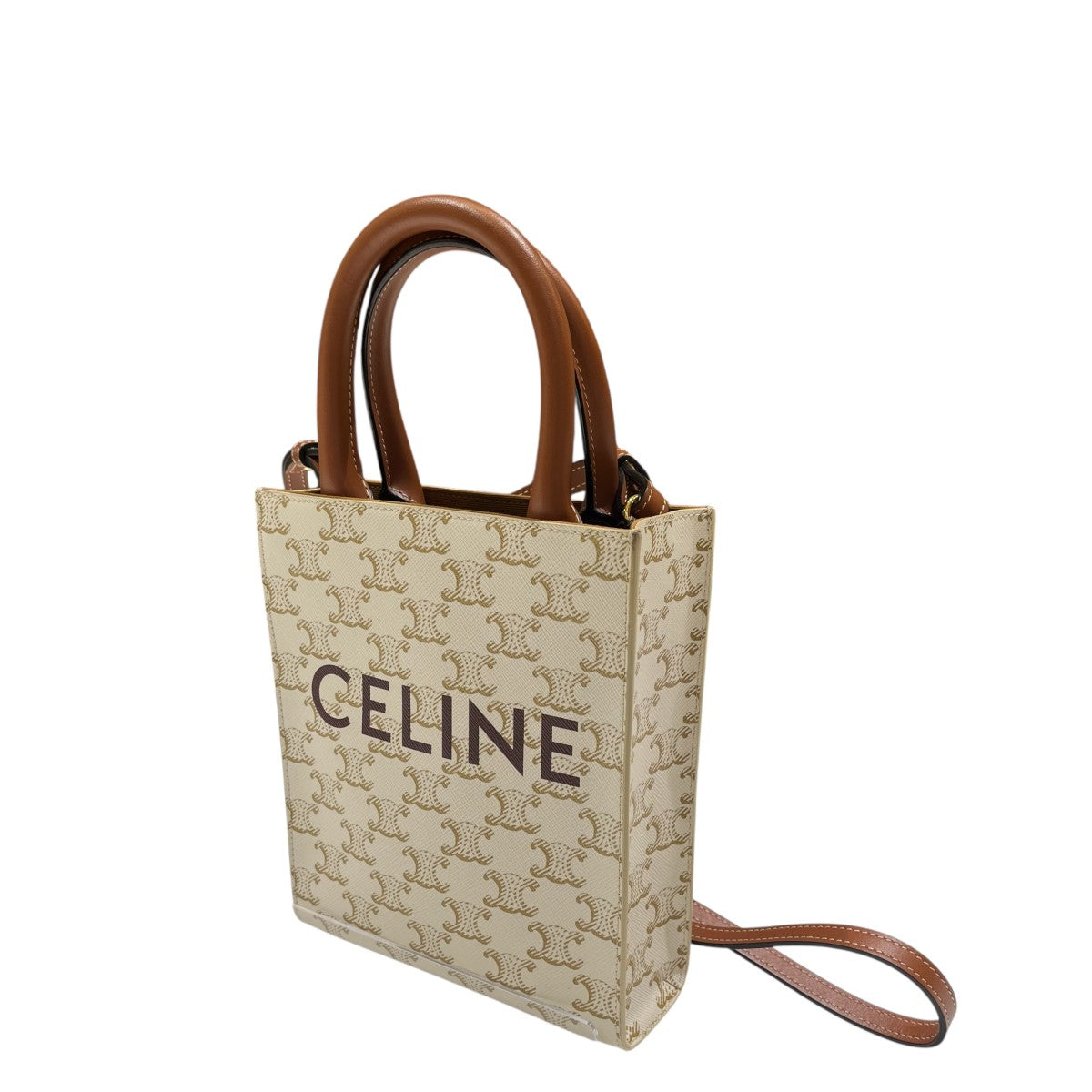 CELINE ミニバーティカルカバトリオンフ柄2WAYバッグ 古着・中古-1枚目のアイテム画像