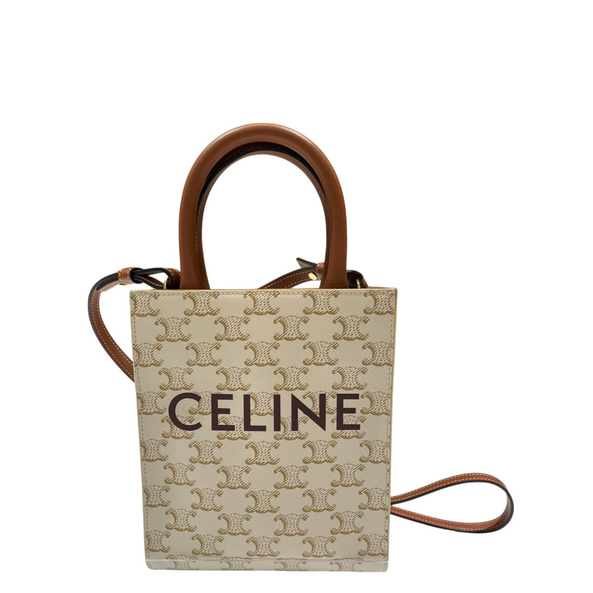CELINE ミニバーティカルカバトリオンフ柄2WAYバッグ 古着・中古-2枚目のアイテム画像