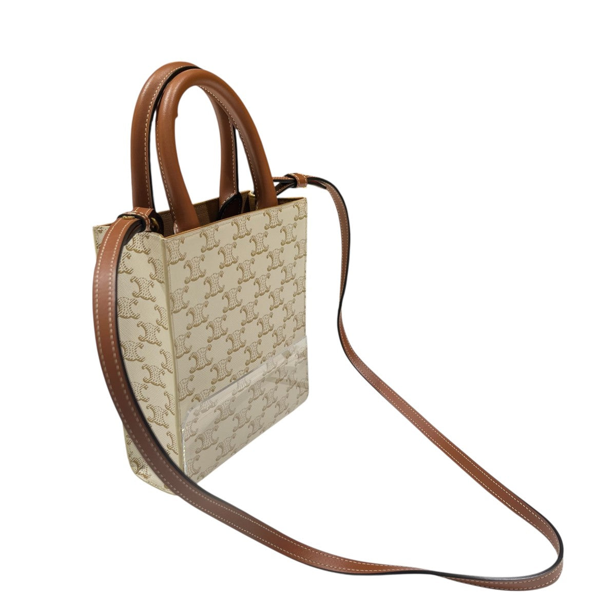 CELINE ミニバーティカルカバトリオンフ柄2WAYバッグ 古着・中古-3枚目のアイテム画像