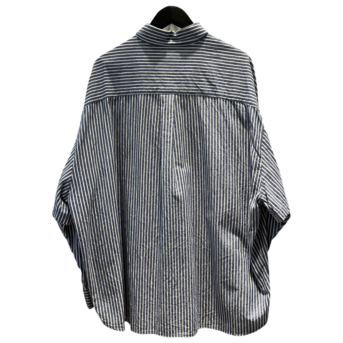 Wide Layered Oxford Shirtストライプボタンダウンシャツ