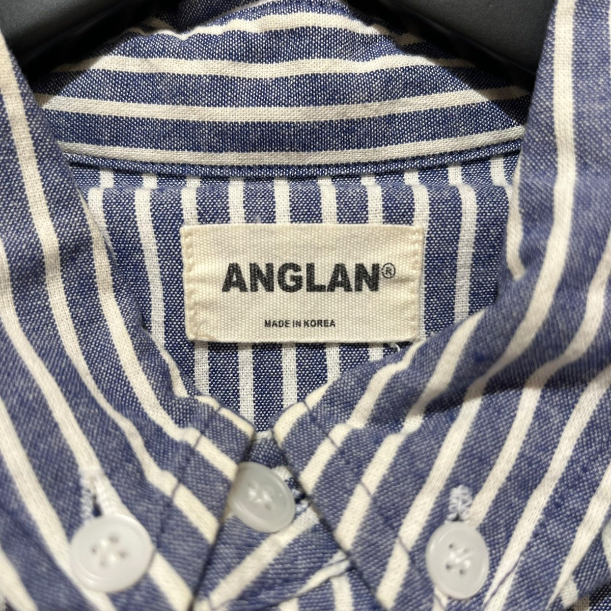 Wide Layered Oxford Shirtストライプボタンダウンシャツ