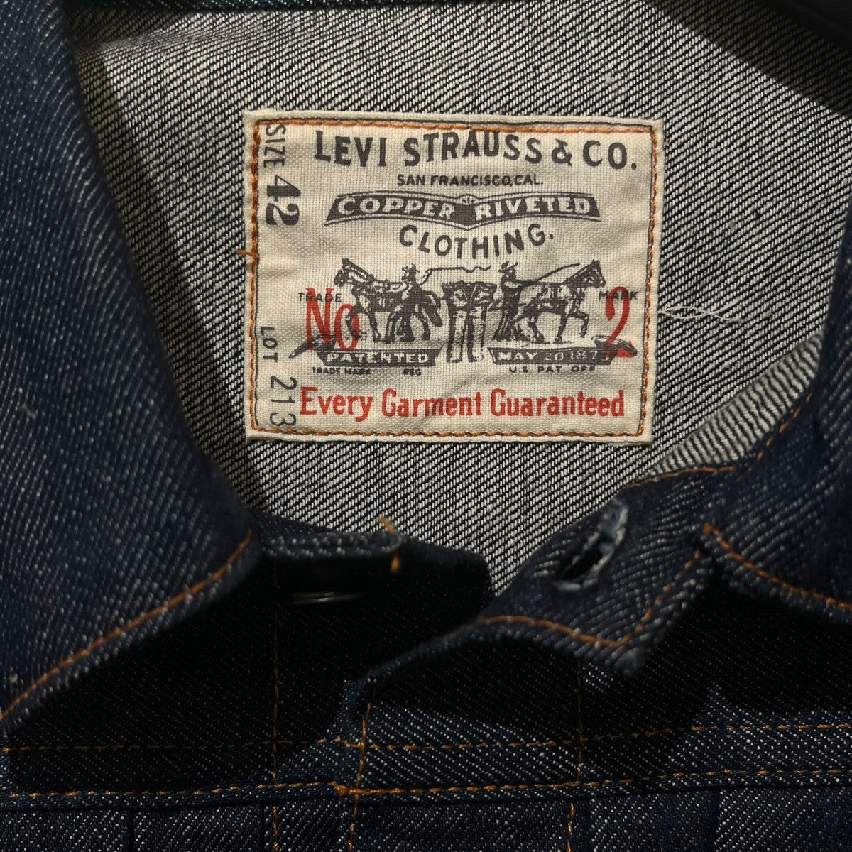 LEVI’S VINTAGE CLOTHING 世界800着限定 3721stデニムジャケット001L6-0000 1920's LOT 213 古着・中古-5枚目のアイテム画像