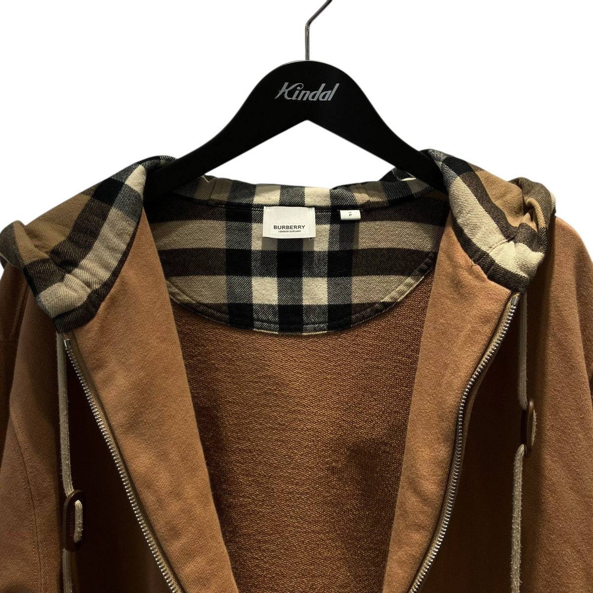 BURBERRY ティッシ期フードチェックジップパーカー8043180 古着・中古-3枚目のアイテム画像