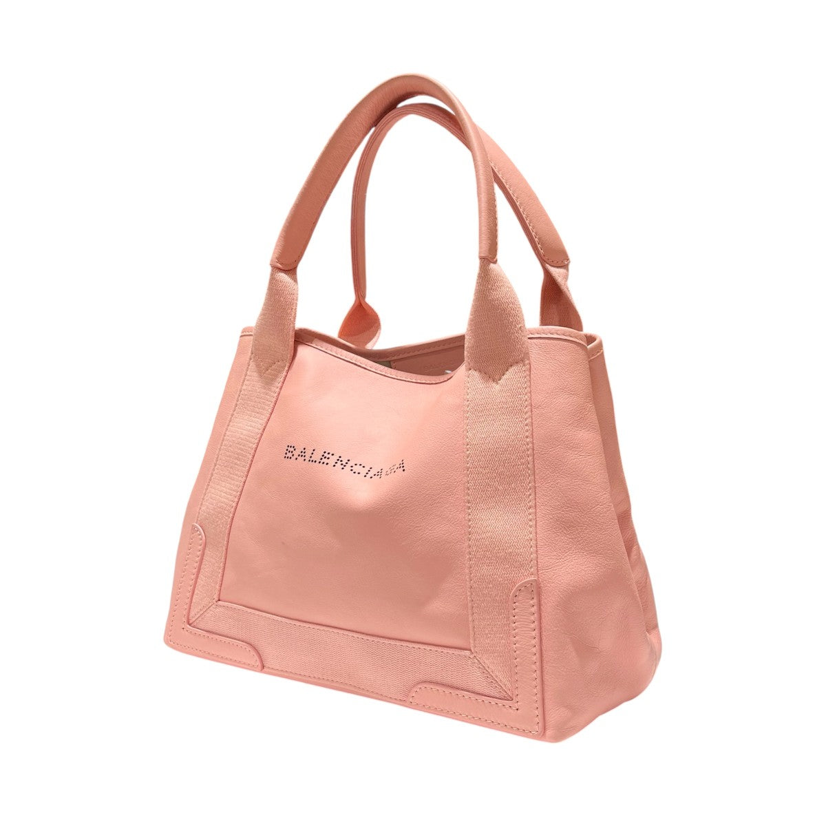 BALENCIAGA ネイビーカバス パンチングロゴ トートバッグ 339933 古着・中古-1枚目のアイテム画像