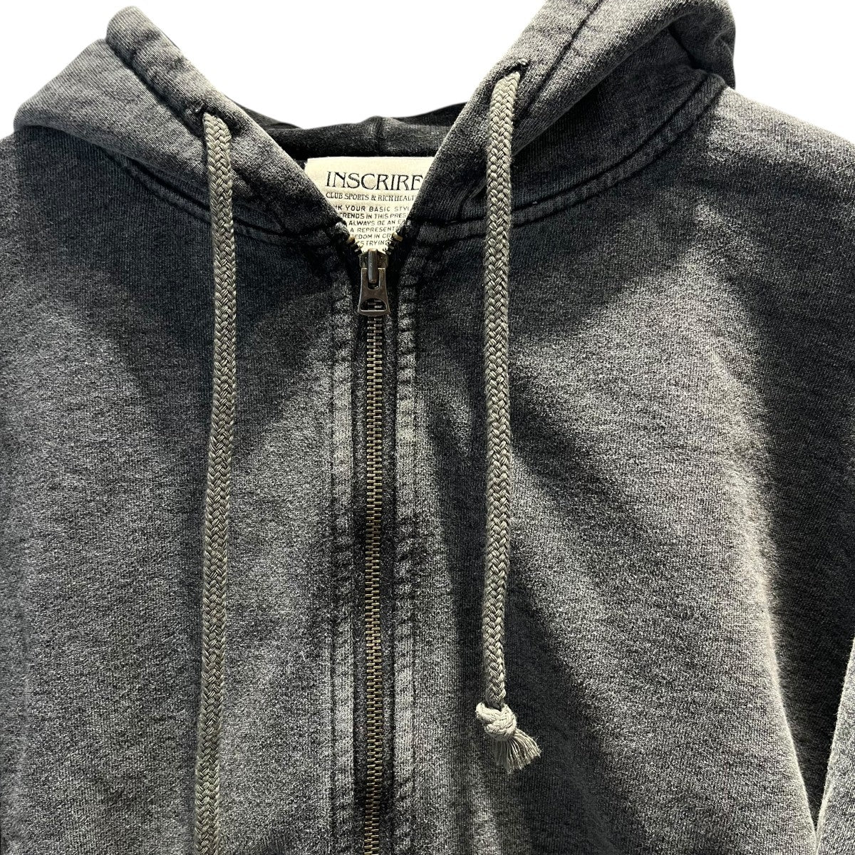 INSCRIRE Zip Bleach Sweat ParkaジップパーカーI24SS-BC79B 古着・中古-3枚目のアイテム画像