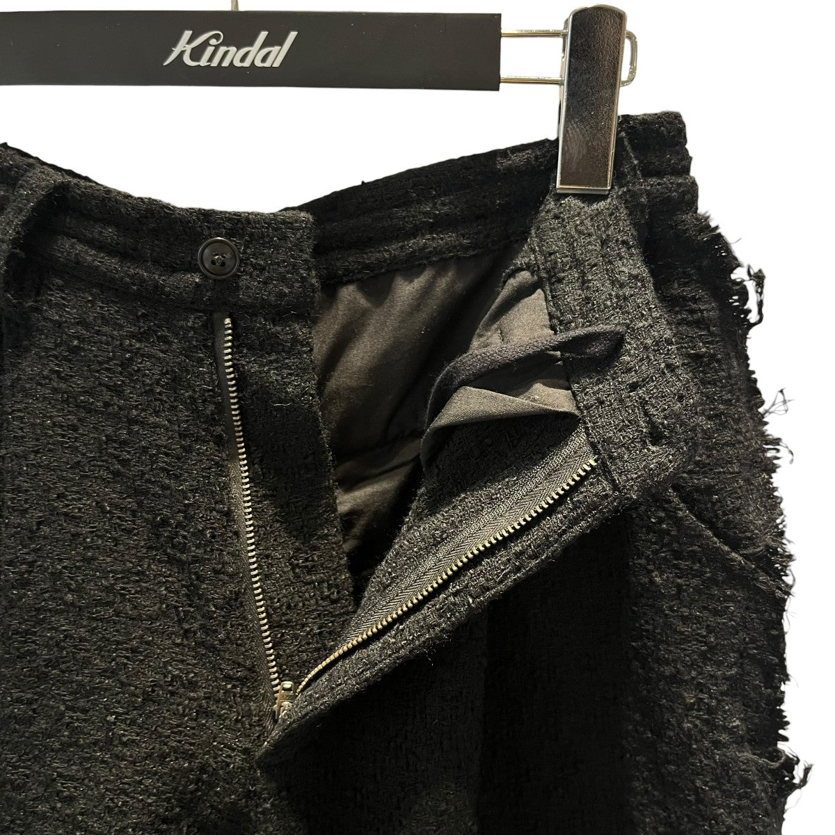 NOT CONVENTIONAL タックパンツN25-002-BLK Ivy line tweed pant 古着・中古-3枚目のアイテム画像