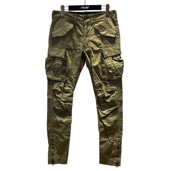 RRL(ダブルアールエル) 裾ジップミリタリーカーゴパンツ カーキ サイズ
