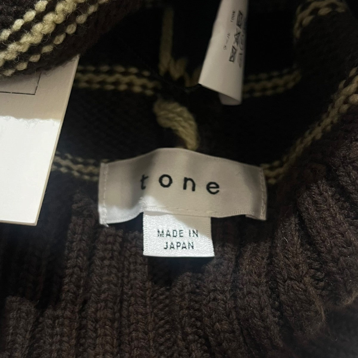 TONE ボーダーニット帽TO-AW23-OG01 古着・中古-4枚目のアイテム画像