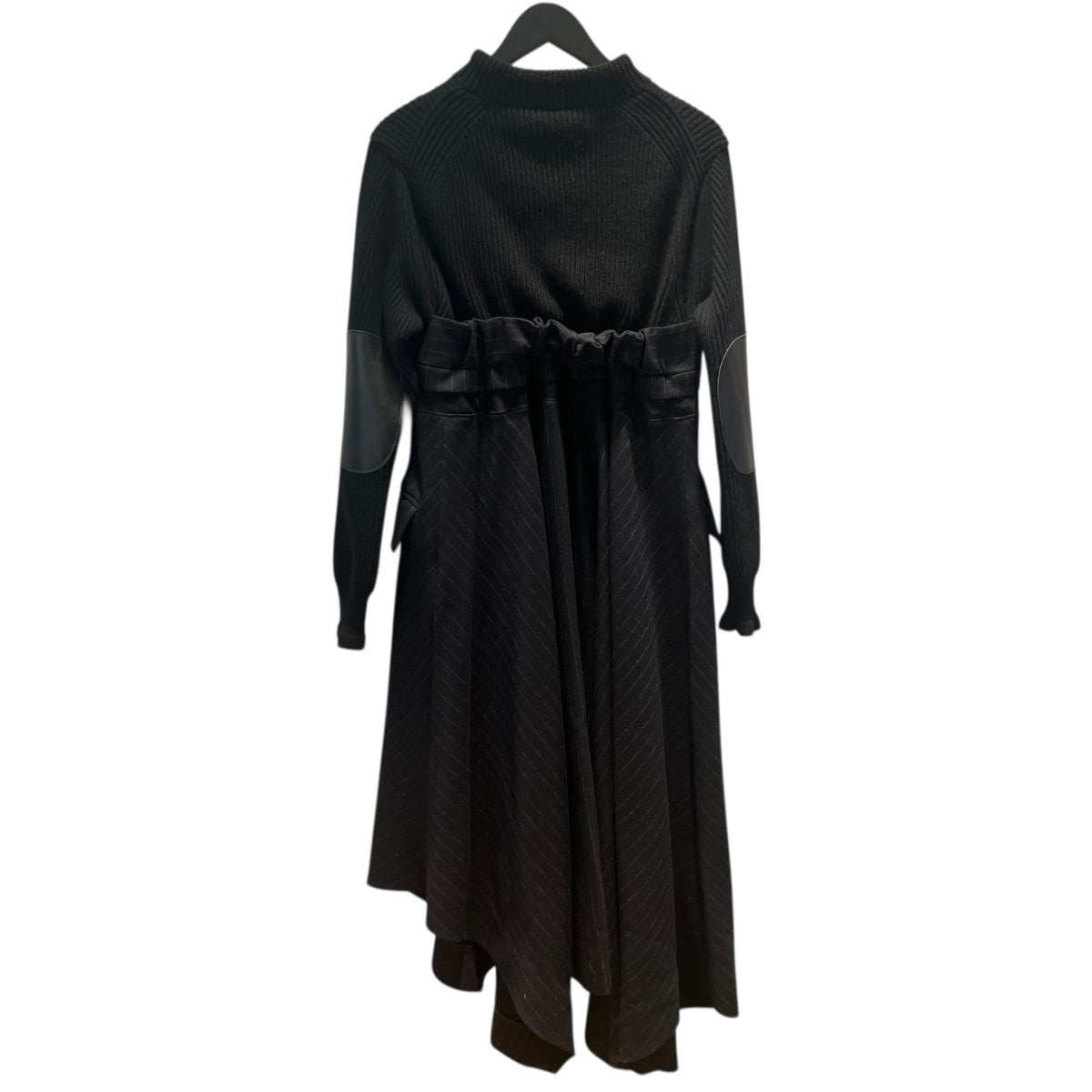 sacai Wool Knit × Chalk Stripe Dress ドレス22-06327 古着・中古-2枚目のアイテム画像