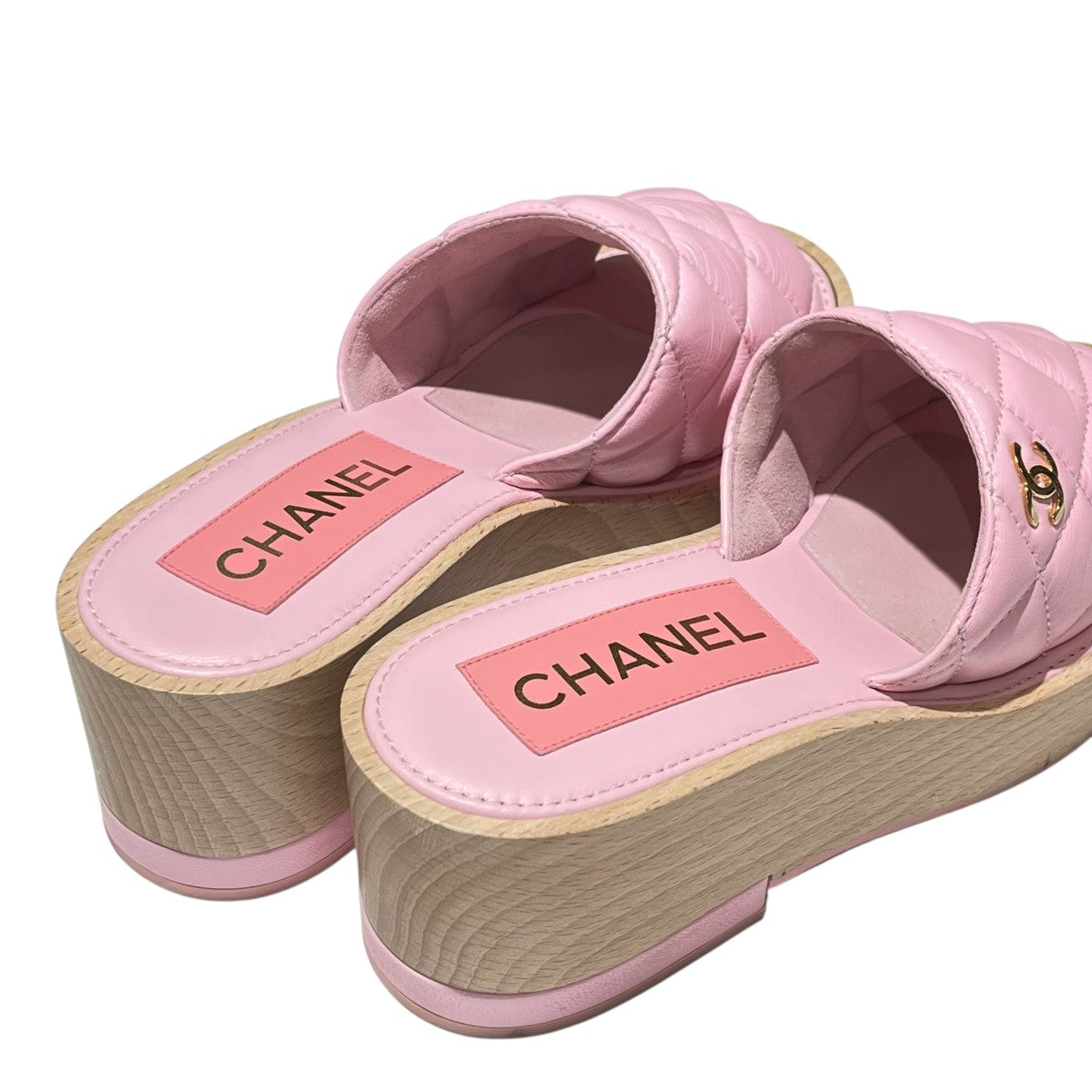 CHANEL G38555 ココマーク マトラッセウェッジソールサンダル 古着・中古-9枚目のアイテム画像