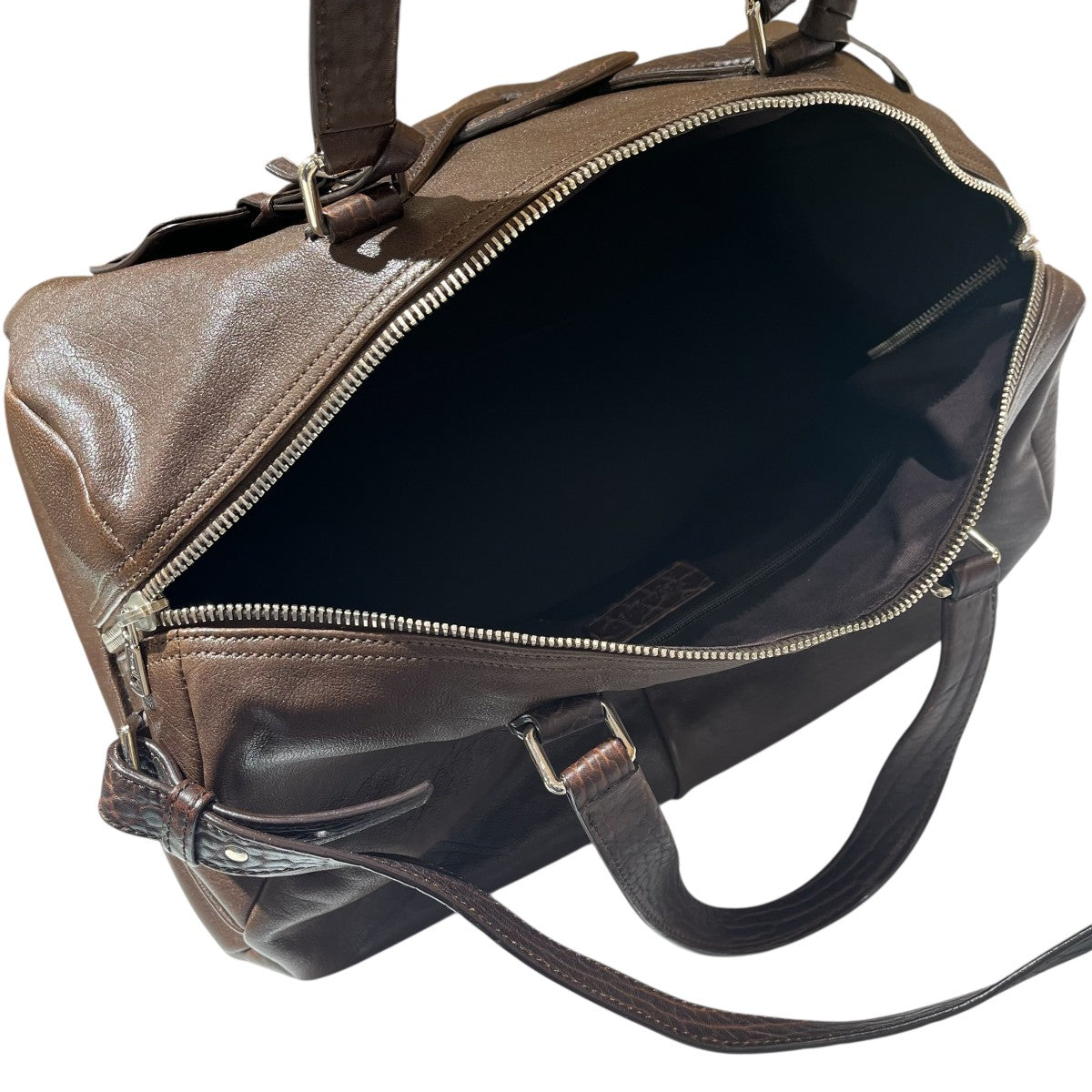 Yves Saint Laurent カサンドラ 2WAY レザー ダッフル ボストンバッグ 古着・中古-8枚目のアイテム画像