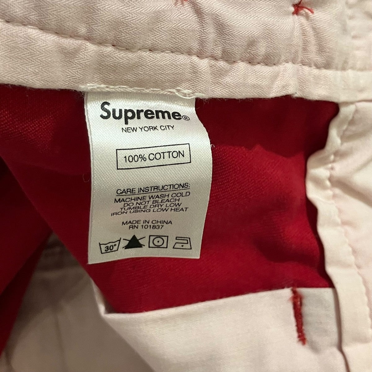 Supreme ロゴ刺繍チノパン 古着・中古-6枚目のアイテム画像