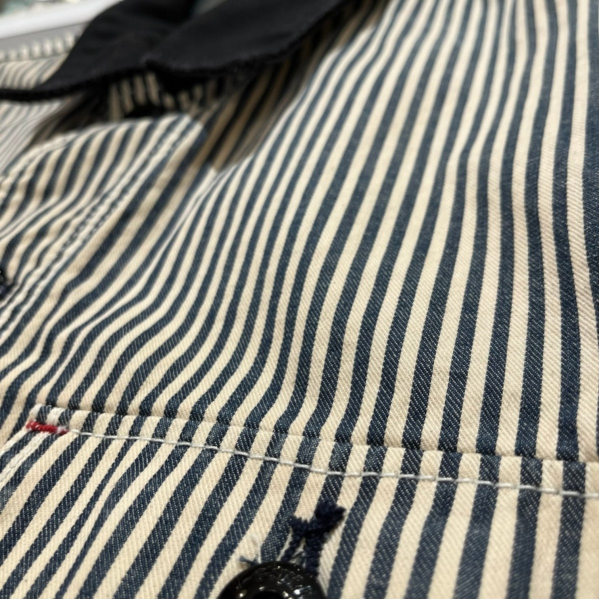 G-STAR RAW Exclusivesダメージコレクション加工ストライプカバーオールE Core Jacket カバーオール 古着・中古-4枚目のアイテム画像