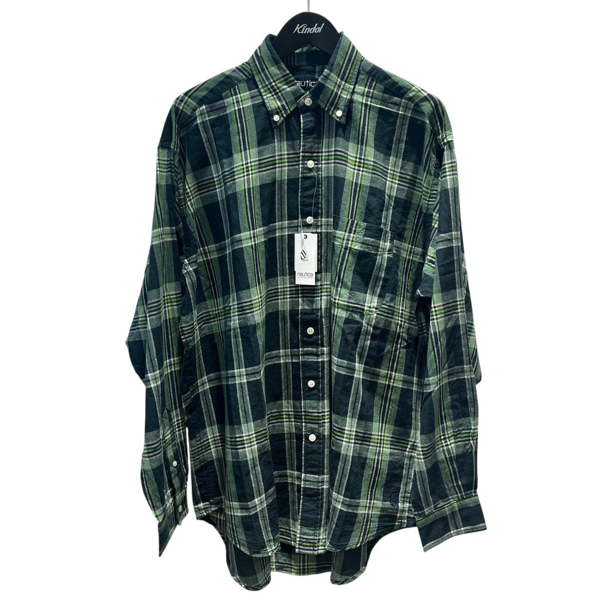NAUTICA ビッグシルエットチェックBDシャツ261-1066 古着・中古-1枚目のアイテム画像