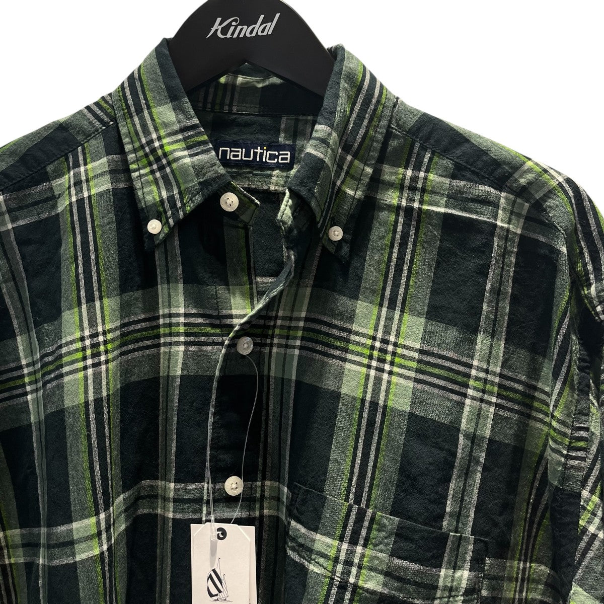 NAUTICA ビッグシルエットチェックBDシャツ261-1066 古着・中古-3枚目のアイテム画像