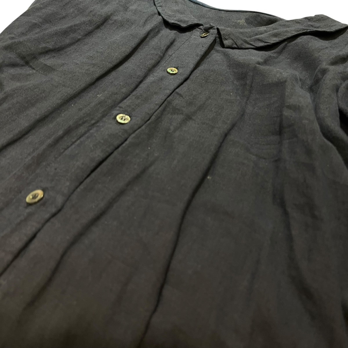 nest Robe リネンドルマンスリーブ2wayワンヒﾟｰｽ無地01253-1130 古着・中古-3枚目のアイテム画像