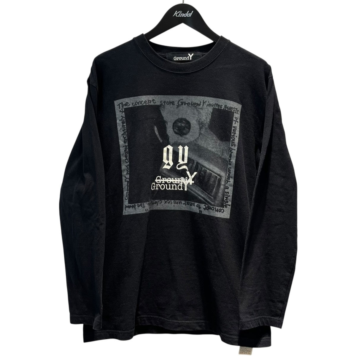 GROUND Y ロゴプリントロングスリーブTシャツGA-T59-072 古着・中古-1枚目のアイテム画像