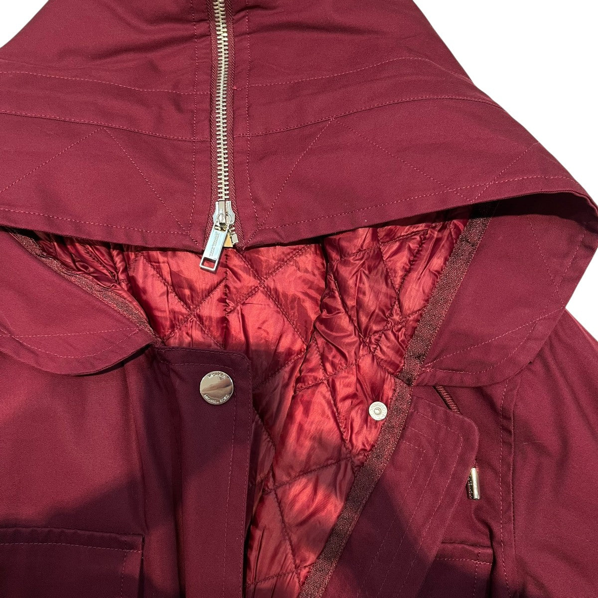 MICHAEL KORS Water-Resistant Cotton Twill Parka中綿コートMF1202IDTY 古着・中古-3枚目のアイテム画像