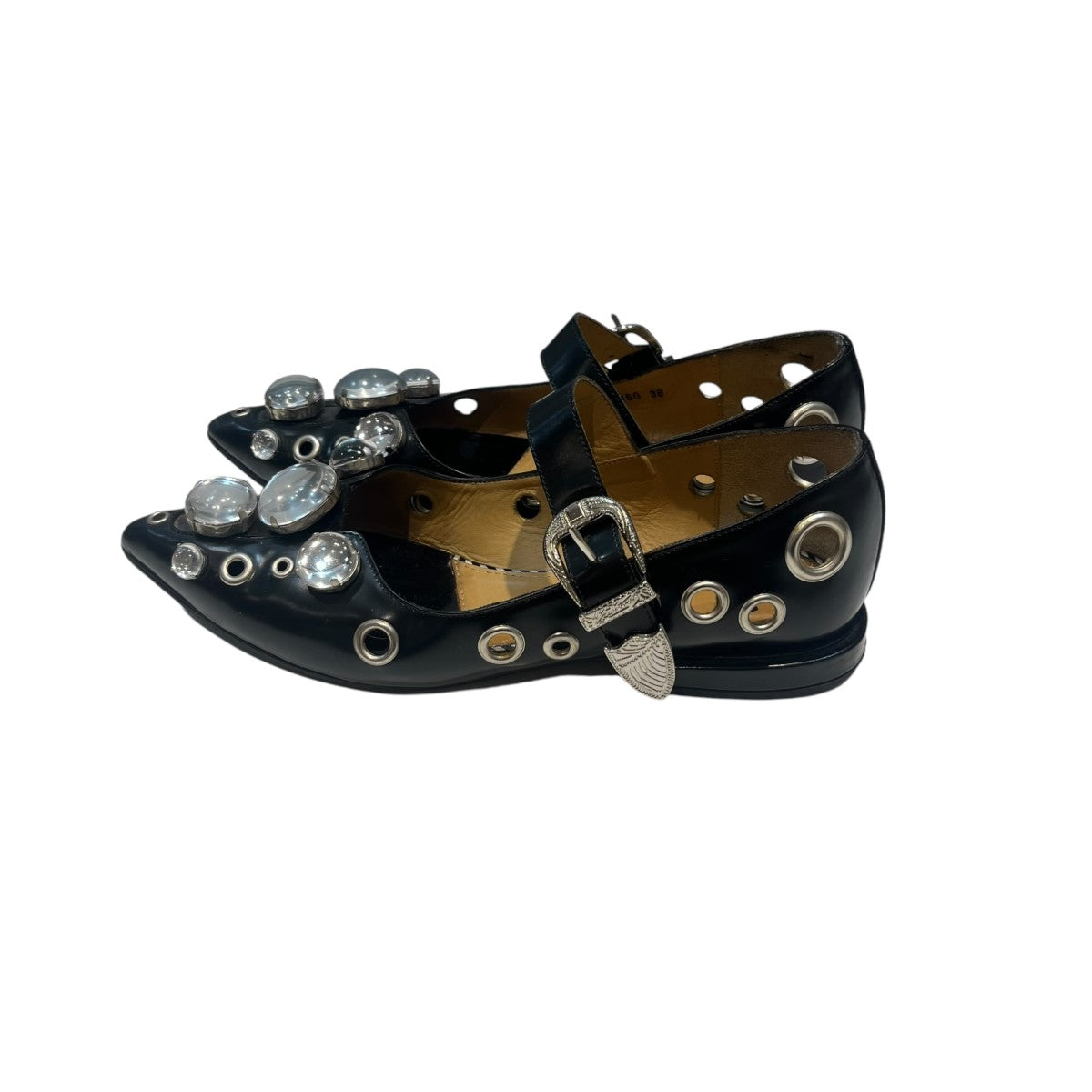 TOGA PULLA Embellished Flatsビジュー フラットパンプス1116G 古着・中古-3枚目のアイテム画像