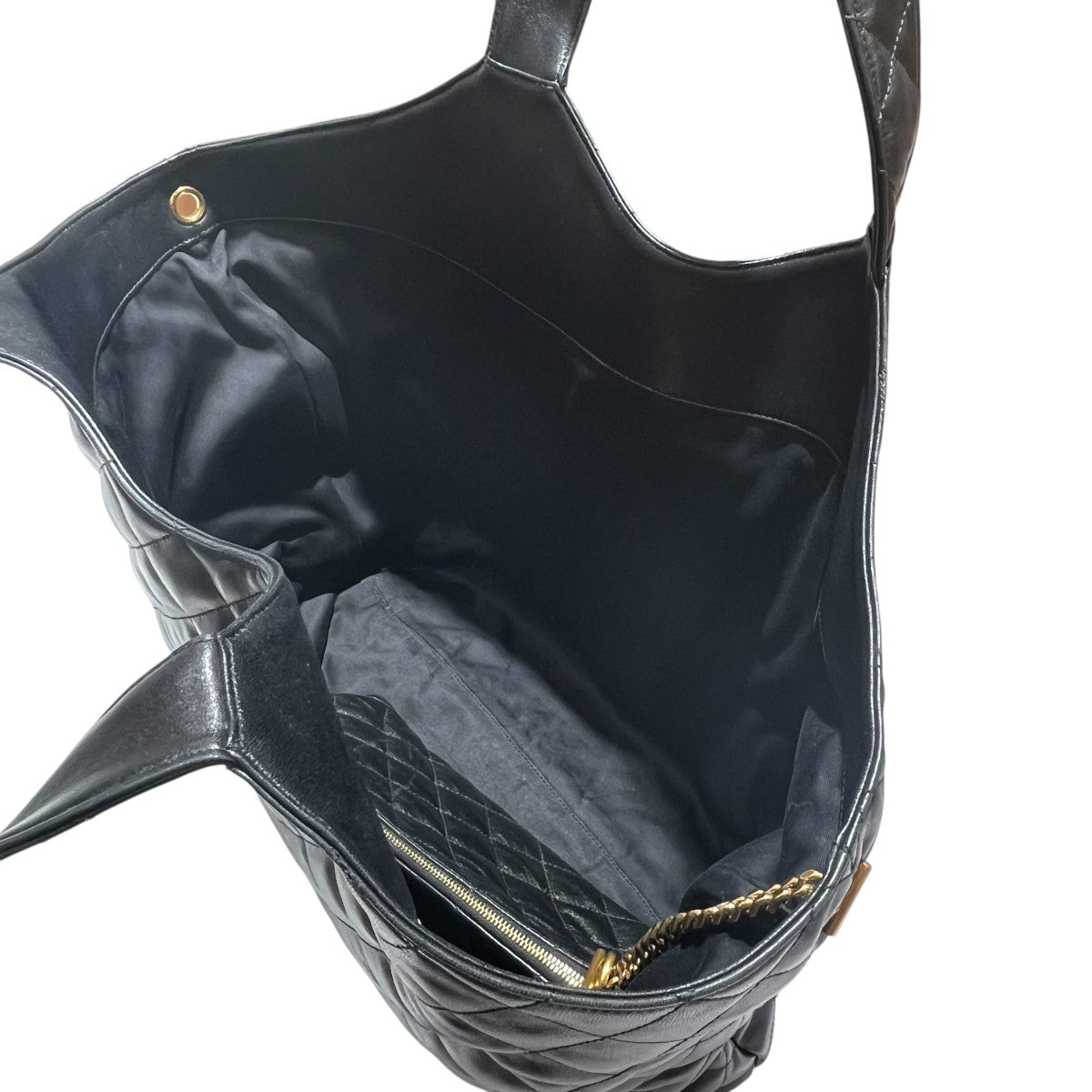 Saint Laurent Paris イカール マキシトートバッグポーチ付698651 古着・中古-7枚目のアイテム画像