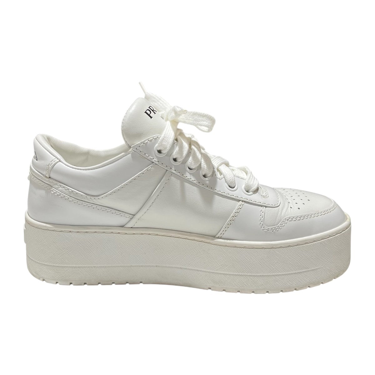 PRADA 1E792M DOWNTOWNトライアングルプレート プラットフォームスニーカー 古着・中古-3枚目のアイテム画像
